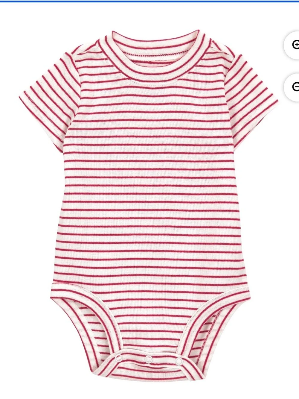 NWT Size 18 months Carter's Cream & Red Striped Short-Sleeve Baby One-Piece